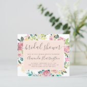 Papier Fête des mariées florale de printemps d'aquarelle  (Debout devant)