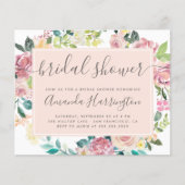 Papier Fête des mariées florale de printemps d'aquarelle  (Devant)