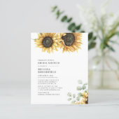 Papier Fête des mariées florale de tournesol Eucalyptus (Debout devant)