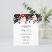 Papier Fête des mariées florale d'hiver | Budget (Debout devant)