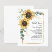 Papier Fête des mariées florale géométrique de tournesol (Devant / Derrière)