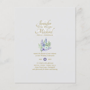 Papier Fête des mariées florale Lilac par courrier ou Mar