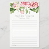 Papier Fête des mariées florale Pink Peony Conseils pour  (Devant)