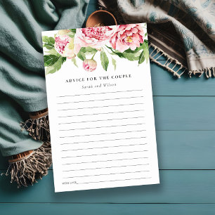 Papier Fête des mariées florale Pink Peony Conseils pour