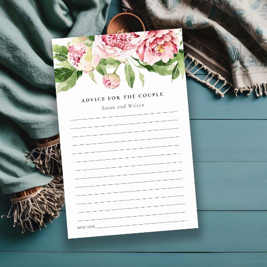 Papier Fête des mariées florale Pink Peony Conseils pour 