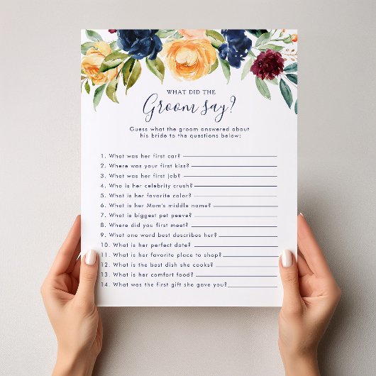 Papier Fête des mariées florale Qu'est-ce que la chambre 