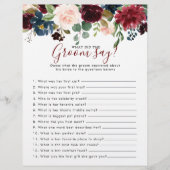 Papier Fête des mariées florale Qu'est-ce que la chambre (Devant)