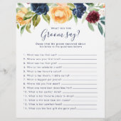 Papier Fête des mariées florale Qu'est-ce que la chambre  (Devant)