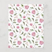Papier Fête des mariées Florale rose Date Idées de nuit (Dos)