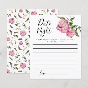 Papier Fête des mariées Florale rose Date Idées de nuit