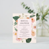 Papier Fête des mariées florale rose pâle (Debout devant)