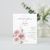 Papier Fête des mariées florale rose pâle (Debout devant)