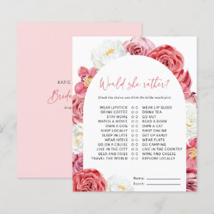 Papier Fête des mariées Florale Rose Plairait-Elle Plutôt