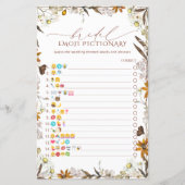 Papier Fête des mariées Florale Rustique Emoji jeu de pho (Devant)