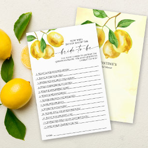 Papier Fête des mariées Game Fruit citron