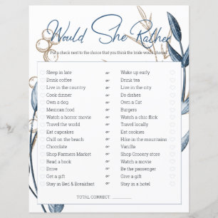 Papier Fête des mariées Game Voudrait Elle Plutôt Blue Go