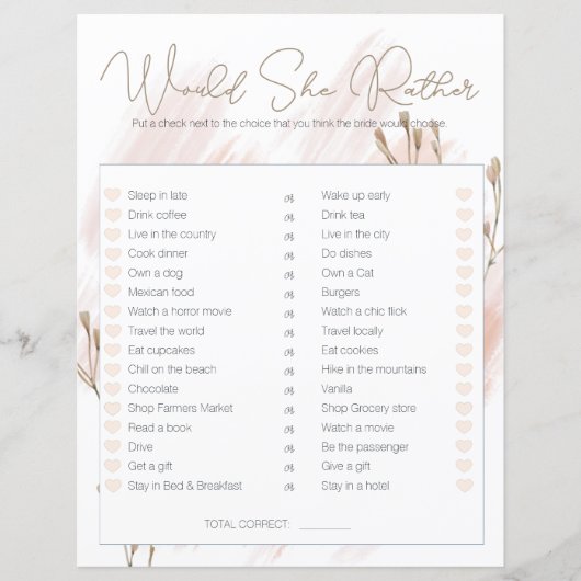 Papier Fête des mariées Game Voudrait-Elle Plutôt Moderne (Devant)