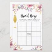 Papier Fête des mariées Games Bingo Jeu Mariage Champagne (Devant / Derrière)