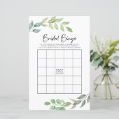 Papier Fête des mariées Games Bingo Jeu Mariage Vert (Debout devant)