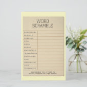 Papier Fête des mariées Games Fun Word Scramble Library C (Debout devant)