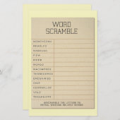 Papier Fête des mariées Games Fun Word Scramble Library C (Devant / Derrière)