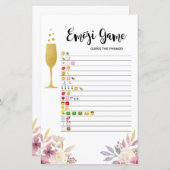 Papier Fête des mariées Games Guess Emoji Game Champagne (Devant / Derrière)