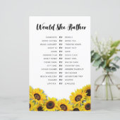 Papier Fête des mariées Games Plairait-elle tournesol (Debout devant)