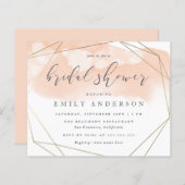 Papier Fête des mariées géométrique Budget Blush Pink Gol (Devant / Derrière)