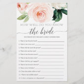 Papier Fête des mariées Jeu À Quel Point Connaissez-Vous  (Devant)