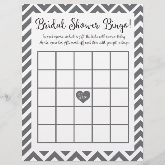 Papier Fête des mariées Jeu de Bingo (Devant)