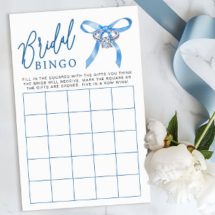Papier Fête des mariées Jeu de Bingo - Quelque chose Bleu