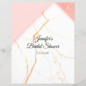 Papier Fête des mariées Jeu Elle Plutôt Marbre Moderne (Dos)