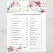 Papier Fête des mariées Jeu Elle Préférerait Cherry Bloss (Devant)