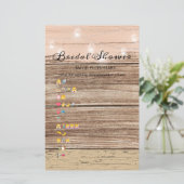 Papier Fête des mariées Jeu Emoji Pictionary Bois rustiqu (Debout devant)