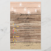 Papier Fête des mariées Jeu Emoji Pictionary Bois rustiqu (Dos)