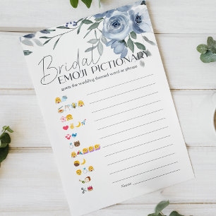 Papier Fête des mariées Jeu Emoji Pictionary Dusty Blue