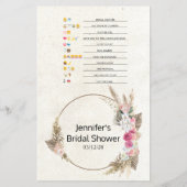 Papier Fête des mariées Jeu Emoji Pictionary Pastel Boho (Dos)