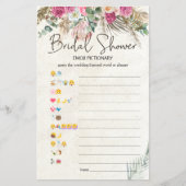 Papier Fête des mariées Jeu Emoji Pictionary Pastel Boho (Devant)