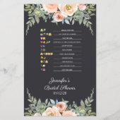 Papier Fête des mariées Jeu Emoji Pictionary Pastel Peach (Dos)