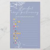 Papier Fête des mariées Jeu Emoji Pictionary Periwinkle (Devant)