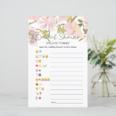 Papier Fête des mariées Jeu Emoji Pictionary Pink Blush (Debout devant)