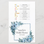 Papier Fête des mariées Jeu Emoji Pictionary Roses bleus (Dos)