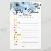 Papier Fête des mariées Jeu Emoji Pictionary Roses bleus (Devant)