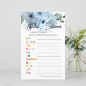 Papier Fête des mariées Jeu Emoji Pictionary Roses bleus (Debout devant)