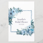 Papier Fête des mariées Jeu Emoji Pictionary Roses bleus (Dos)