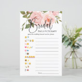 Papier Fête des mariées Jeu Emoji Pictionary Roses Rose (Debout devant)