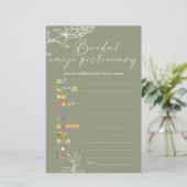 Papier Fête des mariées Jeu Emoji Pictionary Sage Green (Debout devant)