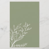 Papier Fête des mariées Jeu Emoji Pictionary Sage Green (Dos)