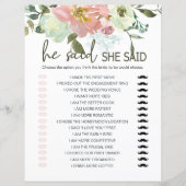 Papier Fête des mariées Jeu Il A Dit Qu'Elle A Dit Eggshe (Devant)