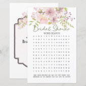 Papier Fête des mariées Jeu Mot Recherche Rose Blush Magn (Devant / Derrière)